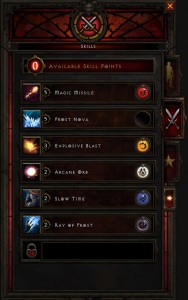 Diablo 3 skills window