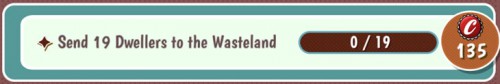 Fallout Shelter Objective: Send dwellers to Wasteland